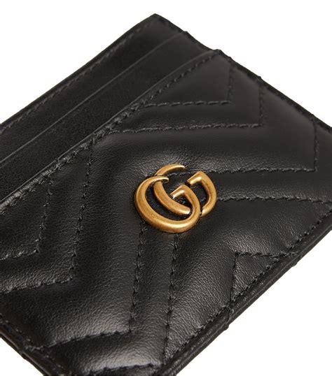 black gucci card holder|gucci black leather card holder.